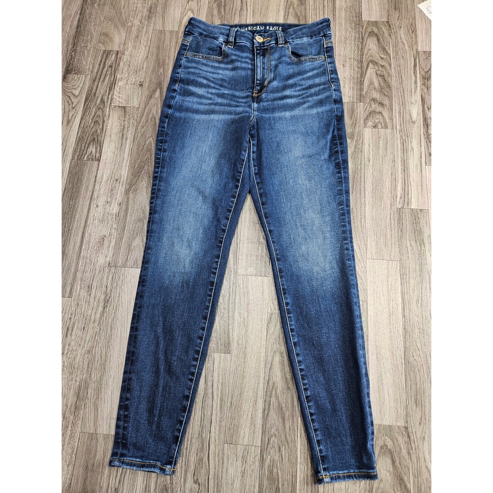American Eagle Curvy High Rise Jegging Women 6 Blue Next Level Stretch Dark Wash